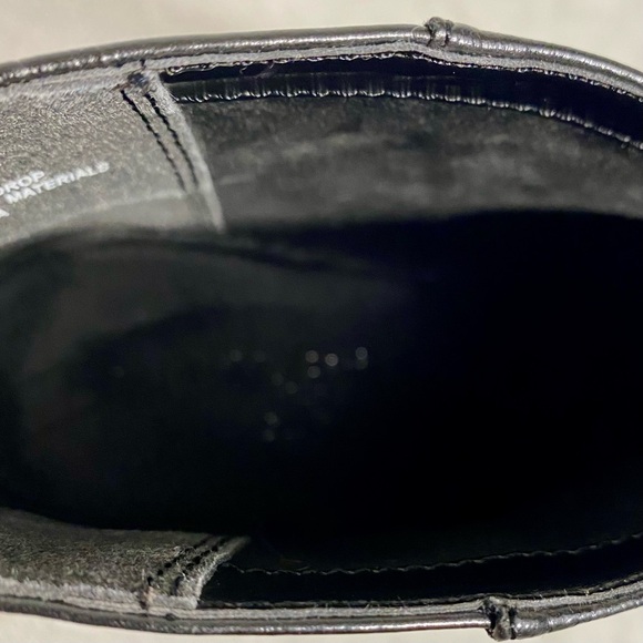 Aerosoles Gum Drop Black Faux Leather Ankle Booties Women’s Size 9.5M - Picture 7 of 11